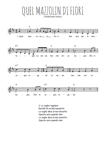 Quel mazzolin di fiori
